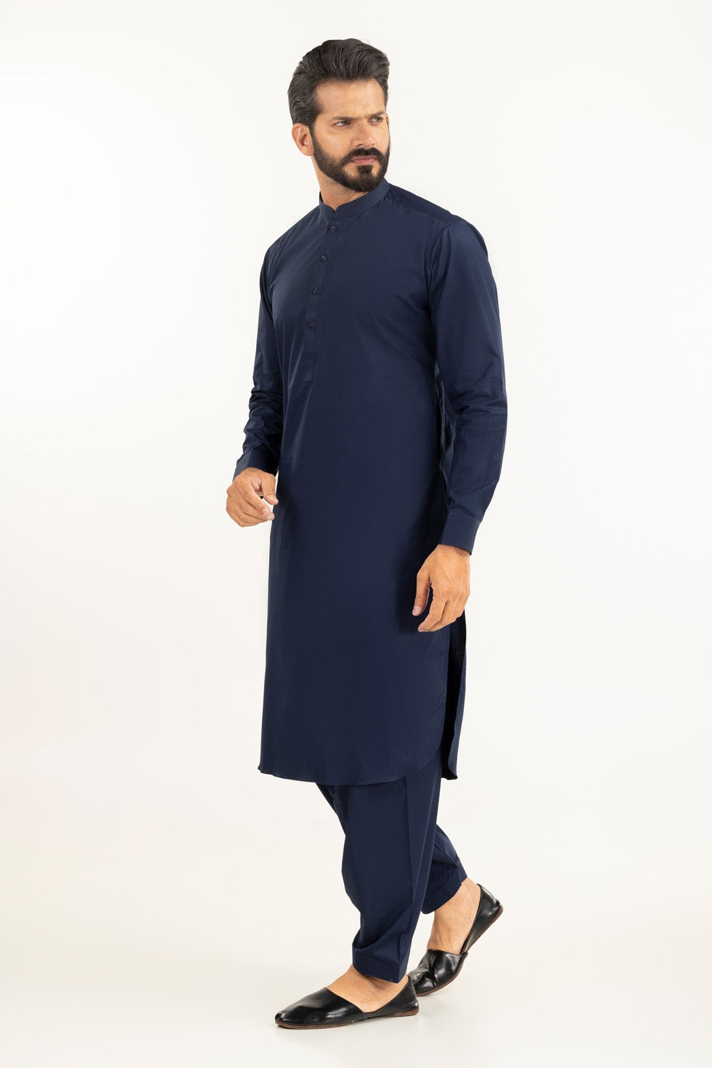 Navy Blue - Cotton Unstitched Fabric