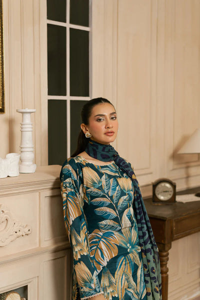 Leafy Elegance – Rich Green Printed Ensemble