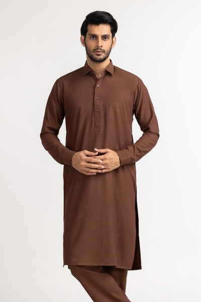 Pure Chocolate Brown  - Original Unstitched Fabric