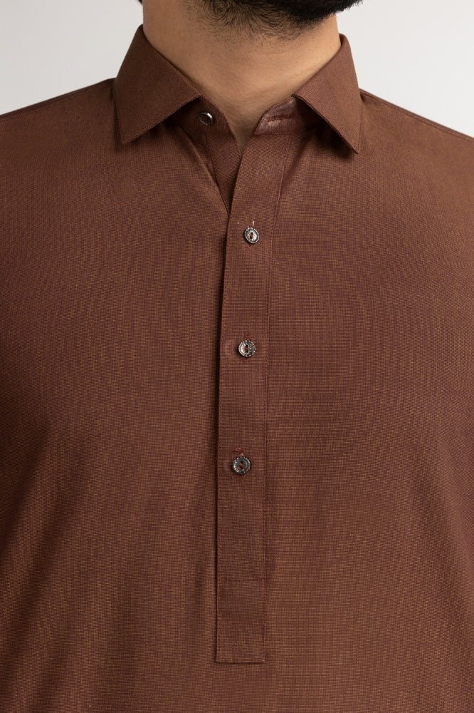 Pure Chocolate Brown  - Original Unstitched Fabric
