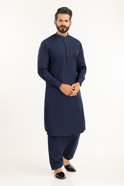 Navy Blue - Cotton Unstitched Fabric