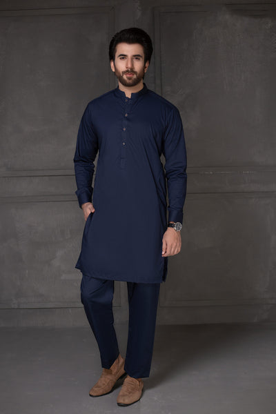 Pure Navy Blue PURI - Original Unstitched Fabric