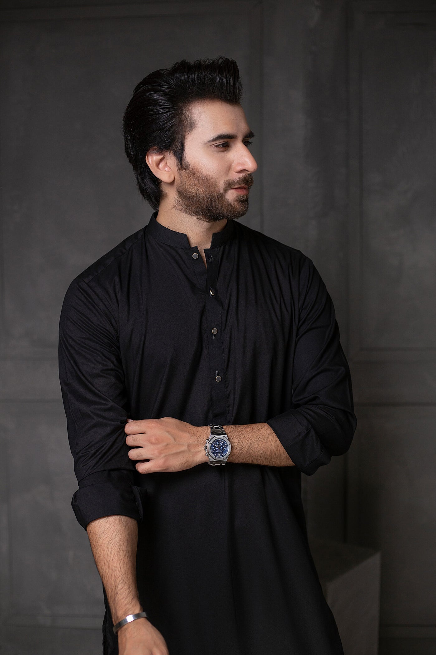 Pure Jaat Black   - Original Unstitched Fabric