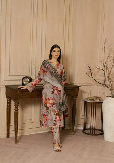 Soft Bloom – 3-Piece Unstitched Digital Lawn Suit
