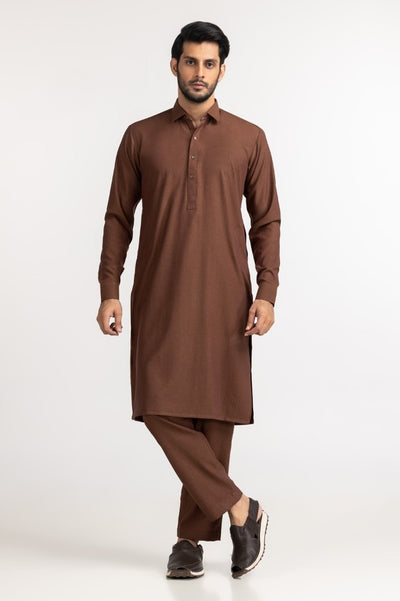 Pure Chocolate Brown  - Original Unstitched Fabric