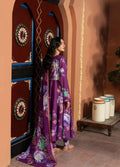 Purple Grace –  Unstitched Flowing Floral Dress with Dupatta