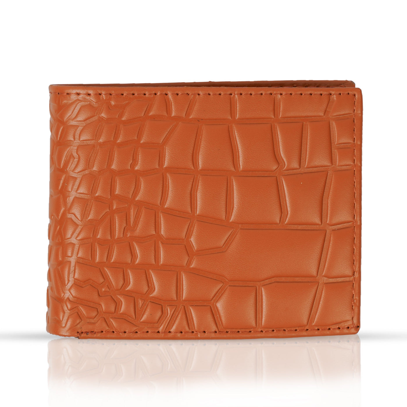 Geniune - Leather Wallet in Crocodile Pattern With - Soft Velvet Interior