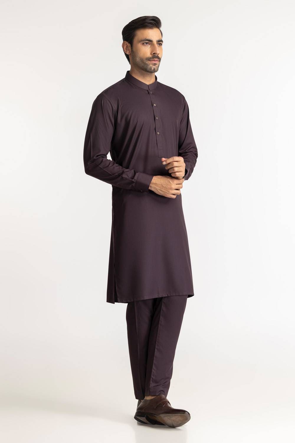 Pure Dark Purple  - Original Unstitched Fabric