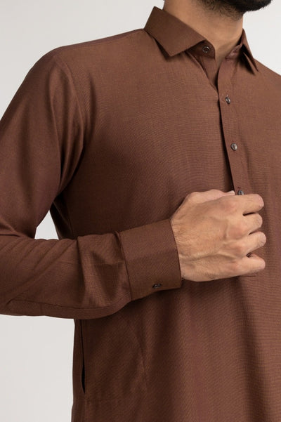 Pure Chocolate Brown  - Original Unstitched Fabric