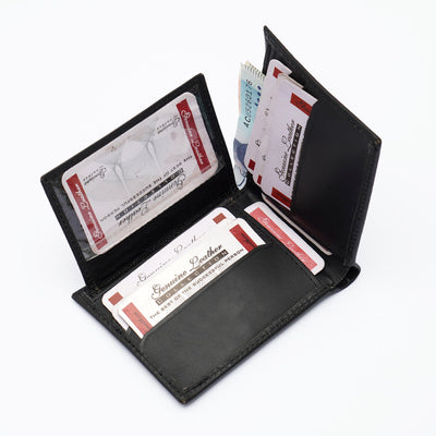 Geniune - Leather Wallet in Crocodile Pattern With - Soft Velvet Interior