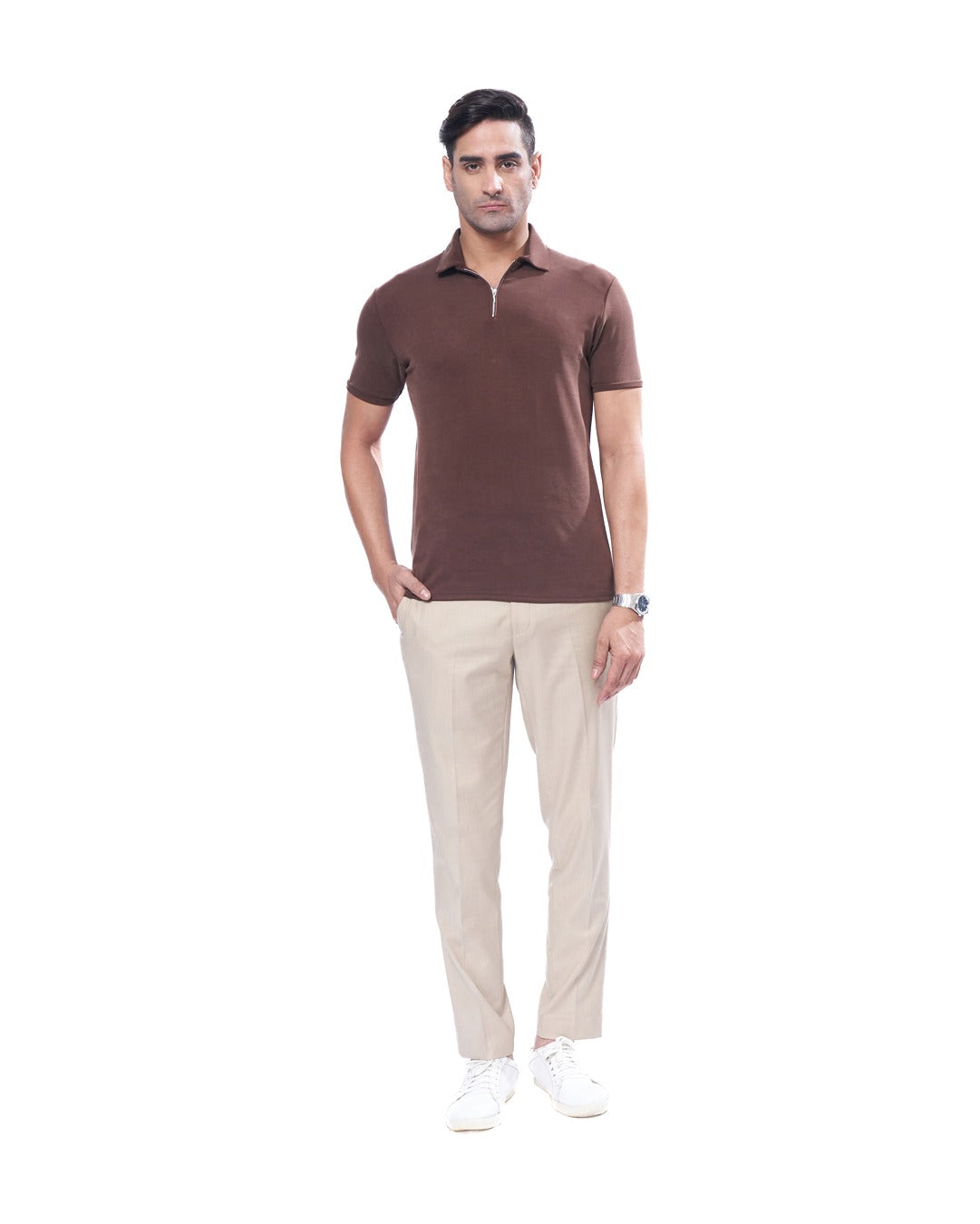 Suede Zipper - Polo